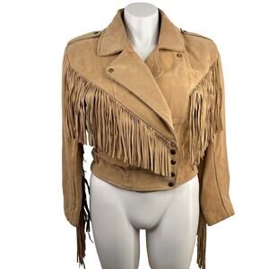 Lariat Leather Fringe Vintage Western Jacket Size Medium